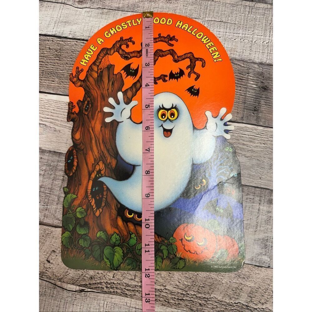 VTG 1982 Halloween Ghost Spooky Forest Wall Decor Die Cut Decoration Hallmark - Picture 3 of 4